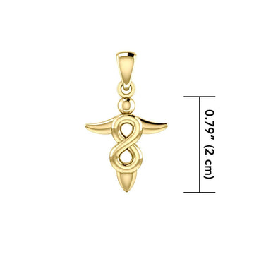 Infinity Angel Solid Gold Pendant GPD3868 - Jewelry